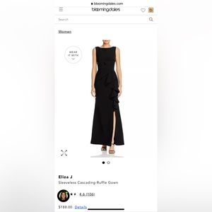 Eliza J Cascading Ruffle Gown